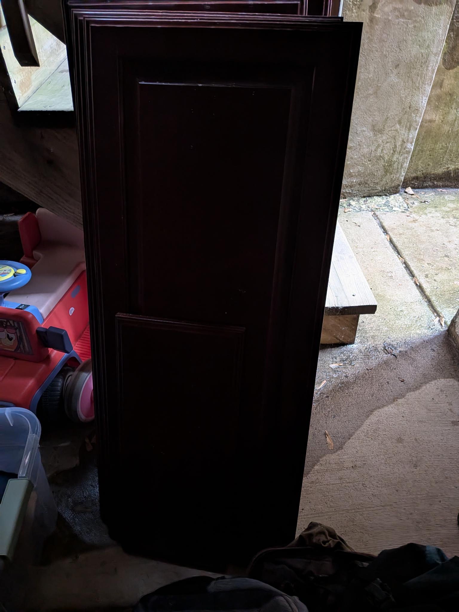 Dark Wood Cabinet Door